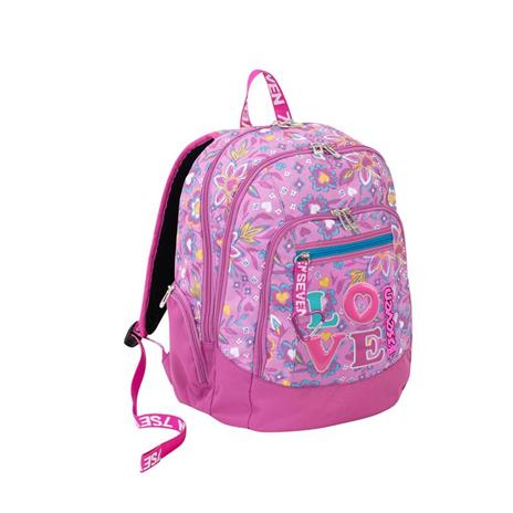 Zaino scuola Advanced Seven 7.1 Feeling Free Rosa 31x43x24 cm - Seven 7.1 -  Cartoleria e scuola