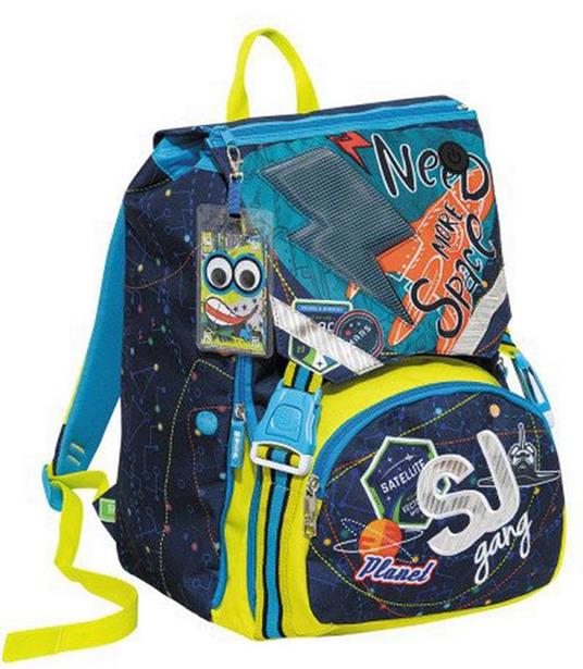 Zaino scuola sdoppiabile Big Seven SJ Gang Ledtech Boy Blue Deep. Blu - 3