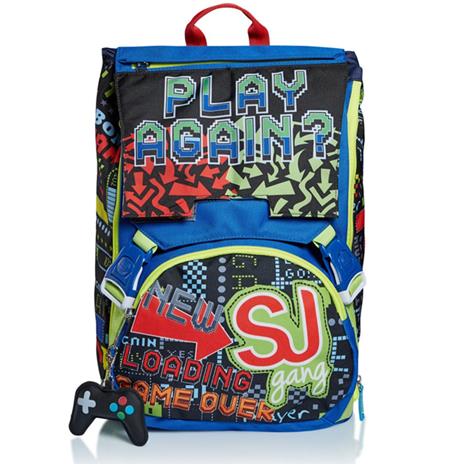 Zaino scuola sdoppiabile Big Seven SJ Gang Boy Play Again Turchese Fluo - 2