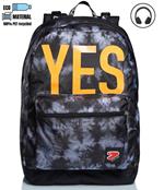 Zaino scuola reversibile Seven The Double Tye and Dye Boy Steel Gray. Grigio. Con cuffie wireless