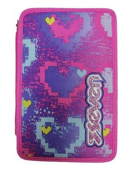 Astuccio 3 zip Brightheart rosa