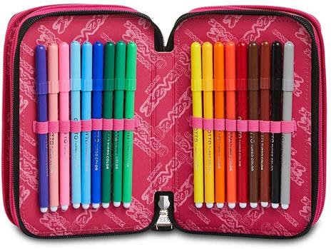 Astuccio 3 zip Seven 7.1 Romantic Freedom Rosa - 12,5x20x7 cm - 4