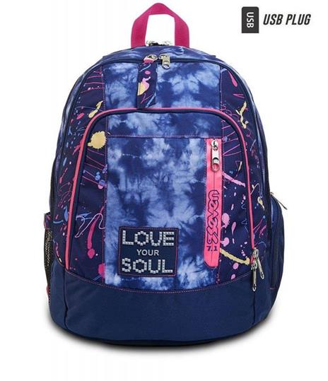 Zaino scuola Advanced Seven 7.1 Love your Soul Blu 31x43x24 cm