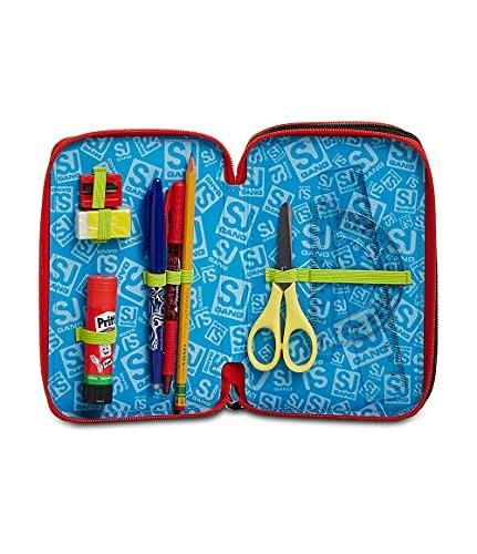 Astuccio 3 zip Facce da SJ Boy - 20x12,5x7 cm - 2