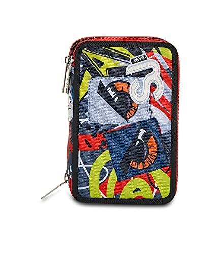 Astuccio 3 zip Facce da SJ Boy - 20x12,5x7 cm - 5