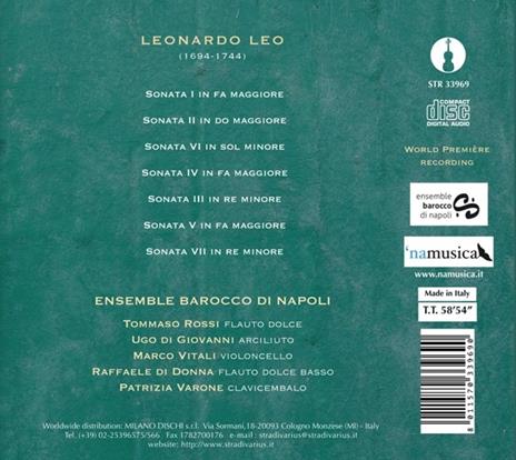 Recorder Sonatas - CD Audio di Leonardo Leo - 2