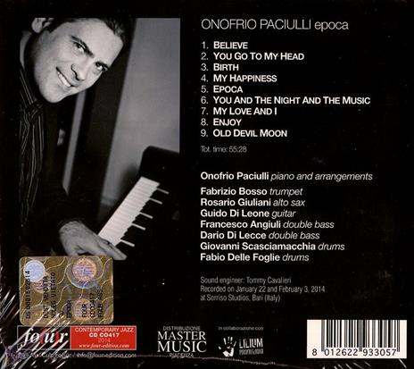 Epoca - CD Audio di Onofrio Paciulli - 2