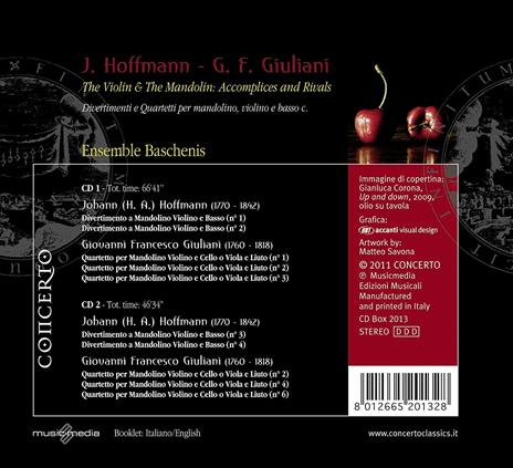 Violino e Mandolino - Complici e Rivali, vol.3 - CD Audio di Johann Hoffmann - 2