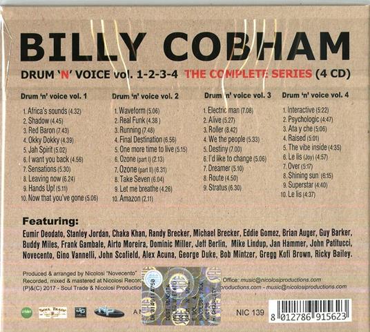 Drum 'n' Voice vols. 1, 2, 3, 4 - CD Audio di Billy Cobham - 2