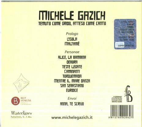 Temuto come grido, atteso come canto - CD Audio di Michele Gazich - 2