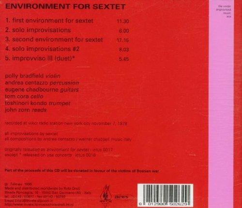 Environment for Sextet - CD Audio di John Zorn,Andrea Centazzo - 2