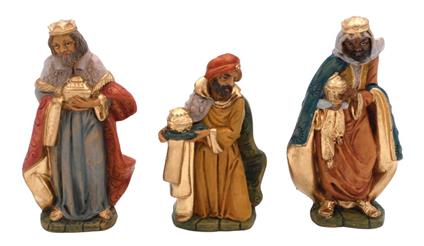 3 Re Magi 12 Cm In Resina Euromarchi Statuina Presepe