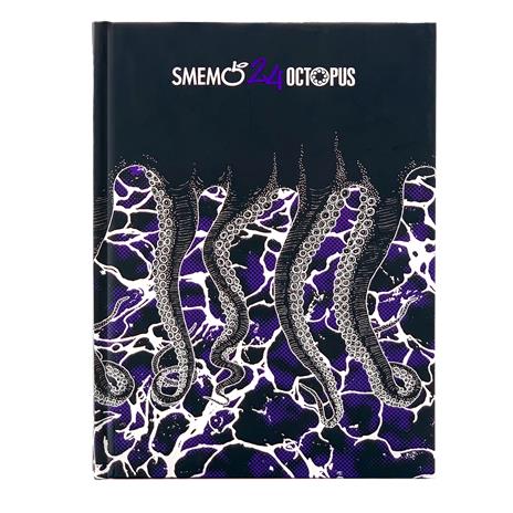 Diario Smemo 16 mesi, 2024, Octopus Soggetto Viola - 13 x 17,7 cm