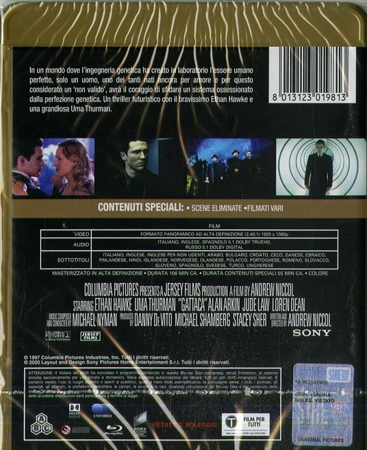 Gattaca. La porta dell'universo (Blu-ray) - Blu-ray - Film di Andrew Niccol  Fantastico | IBS