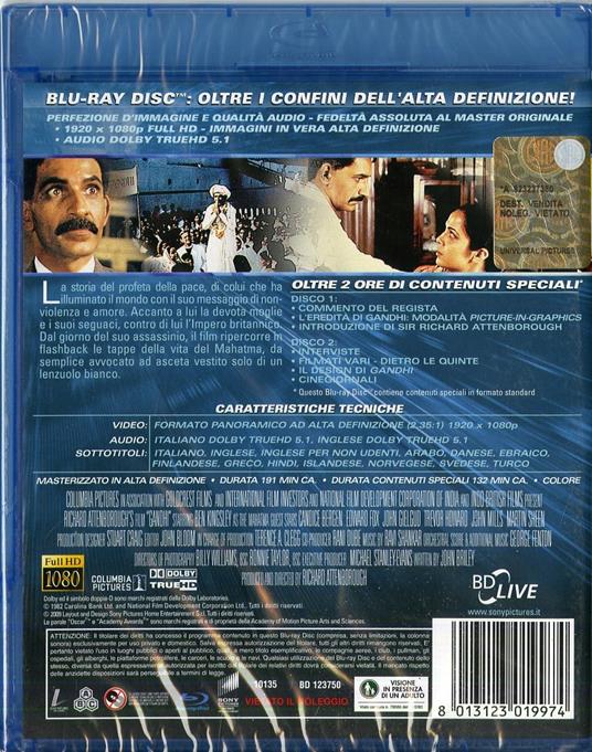 Gandhi - Blu-ray - Film di Richard Attenborough Drammatico | IBS