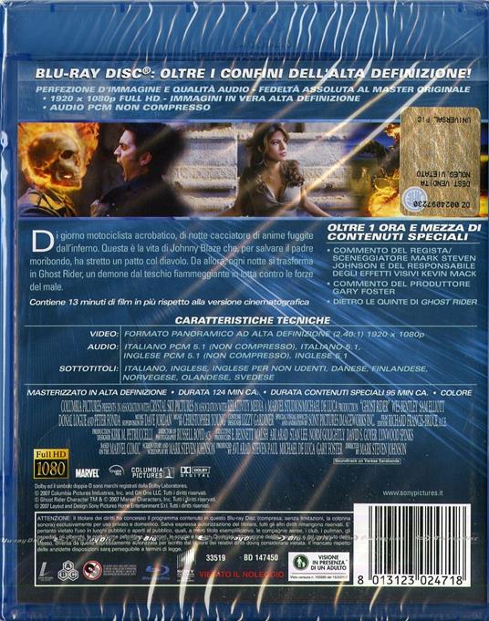 Ghost Rider - Blu-ray - Film di Mark Steven Johnson Fantastico | IBS