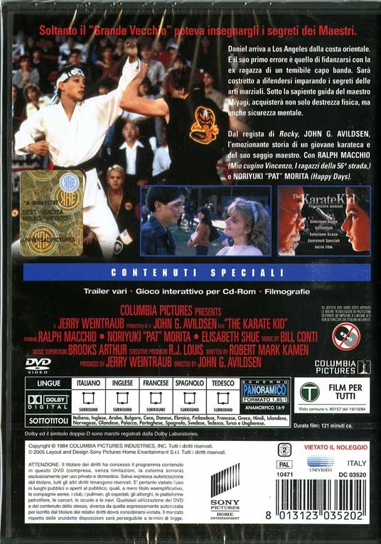Karate Kid. Per vincere domani - DVD - Film di John G. Avildsen Avventura |  IBS