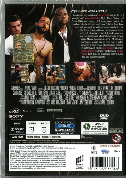 The Experiment di Paul Scheuring - DVD - 2