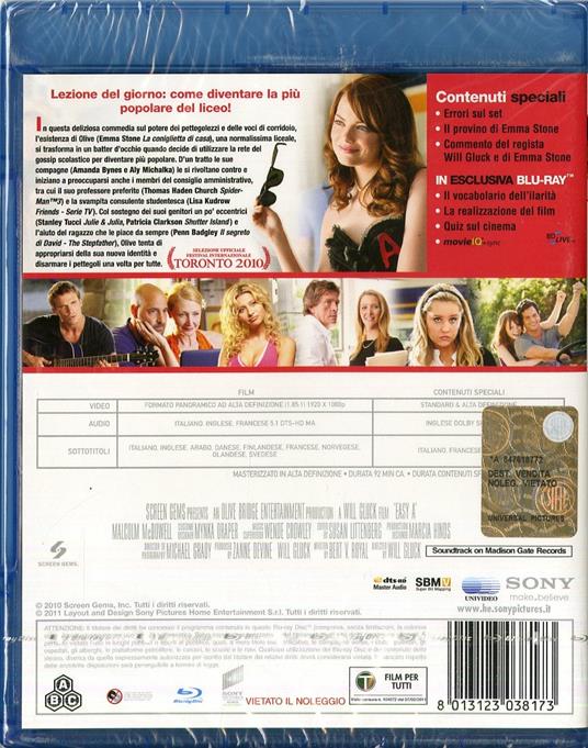 Easy Girl di Will Gluck - Blu-ray - 2