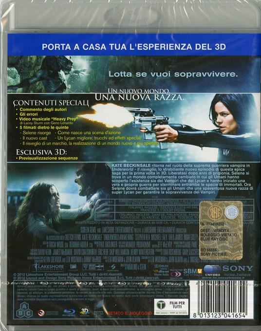 Underworld. Il risveglio (Blu-ray + Blu-ray 3D) di Måns Mårlind,Björn Stein - 2