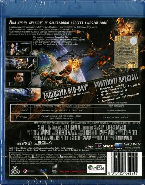 Starship Troopers. L'invasione - Blu-ray - Film di Shinji Aramaki  Animazione | IBS