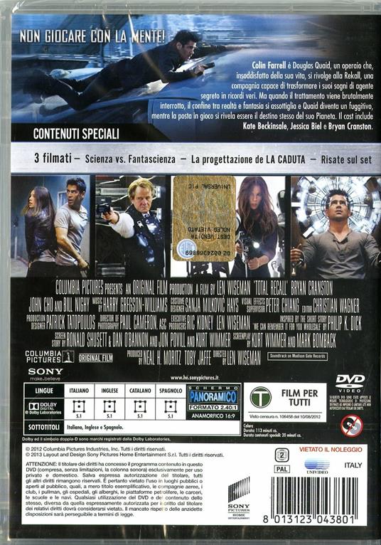 Total Recall. Atto di forza di Len Wiseman - DVD - 2