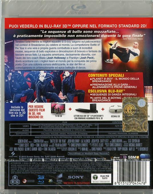 Battle of the Year 3D. La vittoria è in ballo (Blu-ray + Blu-ray 3D) -  Blu-ray + Blu-ray 3D - Film di Benson Lee Musicali | IBS