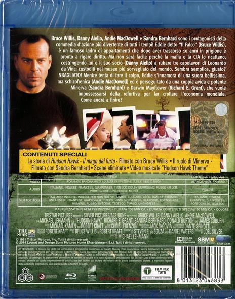 Hudson Hawk. Il mago del furto di Michael Lehmann - Blu-ray - 2