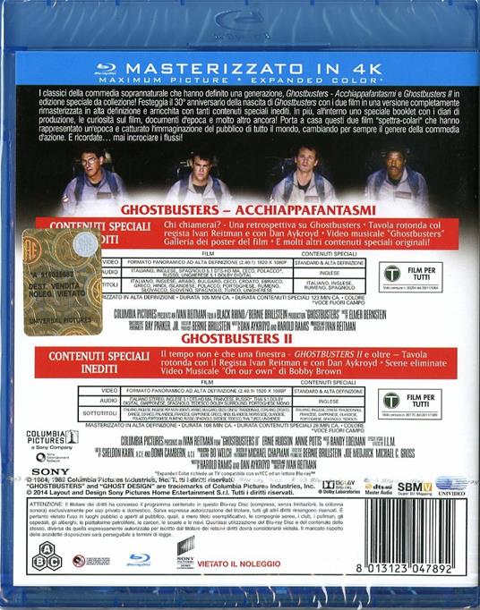 Ghostbusters. Acchiappafantasmi. Ghostbusters 2 (2 Blu-ray) di Ivan Reitman - 2