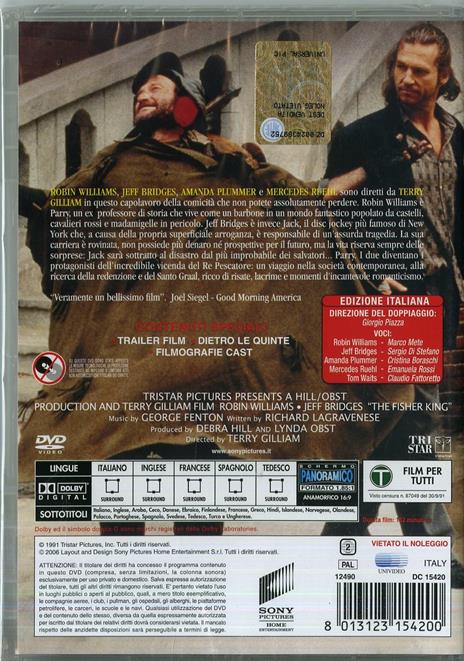 La leggenda del Re Pescatore di Terry Gilliam - DVD - 2