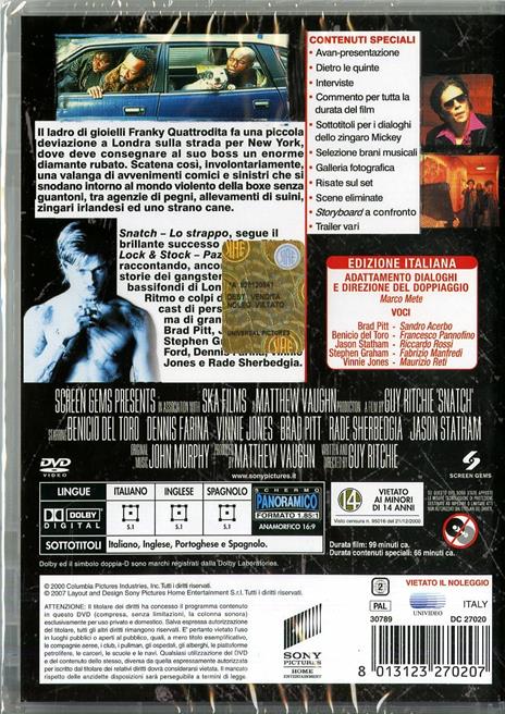 Snatch. Lo strappo di Guy Ritchie - DVD - 2