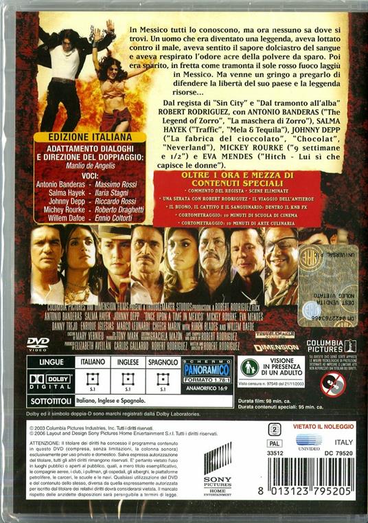 C'era una volta in Messico (DVD) - DVD - Film di Robert Rodriguez Avventura  | IBS