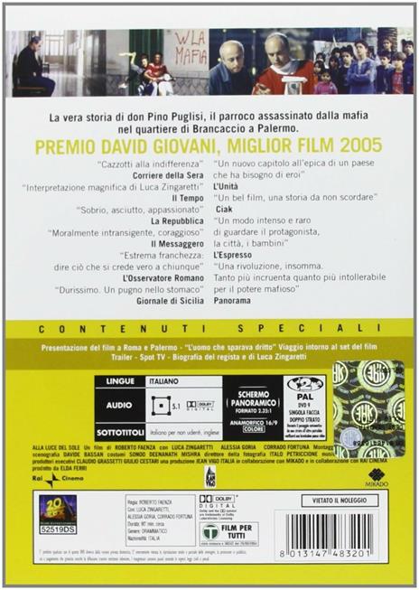Alla luce del Sole di Roberto Faenza - DVD - 2