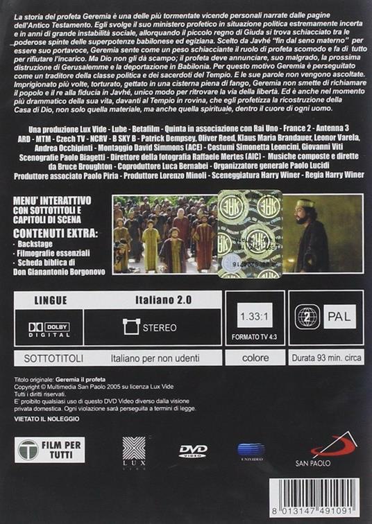Geremia Il Profeta (DVD) di Harry Winer - DVD - 2