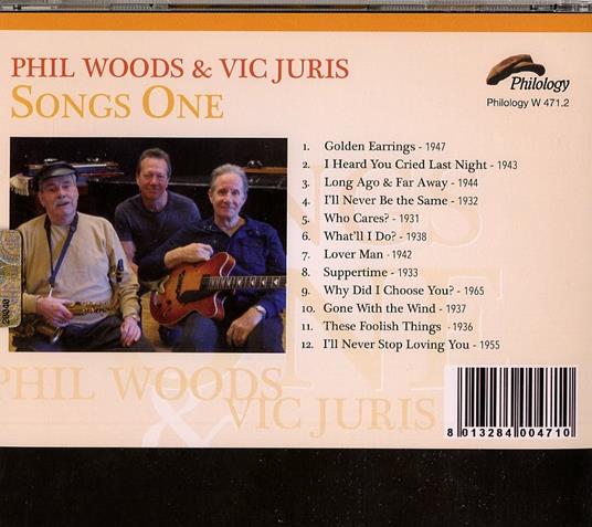 Songs One - CD Audio di Phil Woods,Vic Juris - 2