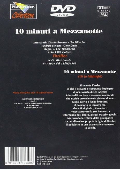 Dieci minuti a mezzanotte (DVD) di J. Lee Thompson - DVD - 2