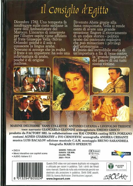 Il Consiglio d'Egitto di Emidio Greco - DVD - 2