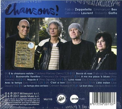 Chansons! - CD Audio di Roberto Gatto,Fabio Zeppetella,Emmanuel Bex,Geraldine Laurent - 2