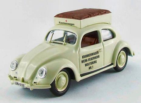 Volkswagen Vw Beetle Ambulanza Pompieri di Wolsburg 1950 1:43 Model Ri4403 - 2