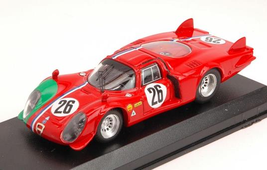 Alfa Romeo 33.2 Lm #26 Dnf 1000 Km Monza 1968 G. Gosselin / S. Trosch 1:43 Model Bt9632