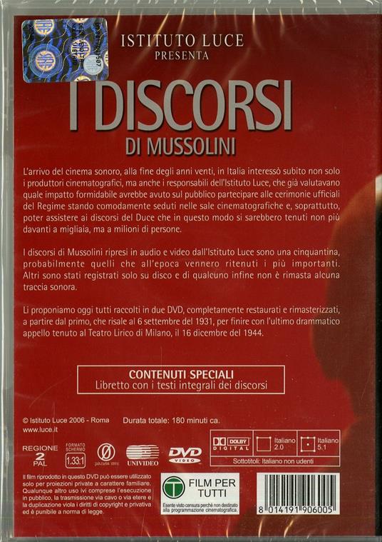I discorsi di Mussolini (2 DVD) - DVD - 2