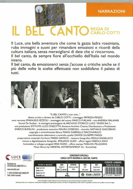 Il bel canto (DVD) - DVD di Maria Callas,Renata Tebaldi - 2