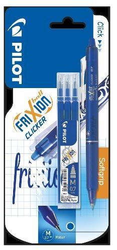 Penna cancellabile sfera scatto con ricambi Clicker FRIXION inchiostro Blu gel tratto Medio 0,7 mm 3802159