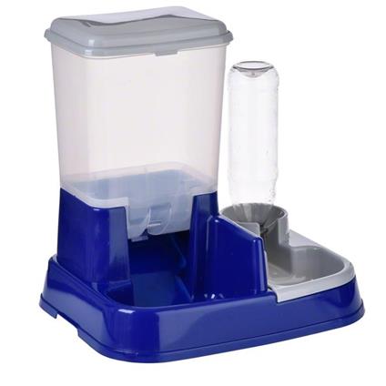 Distributore Automatico Di Cibo E Acqua Dispenser Cani e Gatti cm 37x32x36 cm