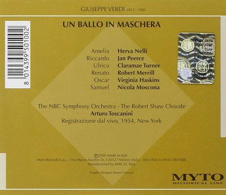 Un ballo in maschera - CD Audio di Giuseppe Verdi - 2