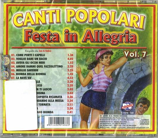 Cantando in allegria vol.7 - CD Audio - 2