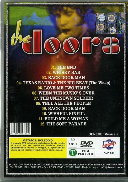 The Doors (DVD) - DVD di Doors - 2