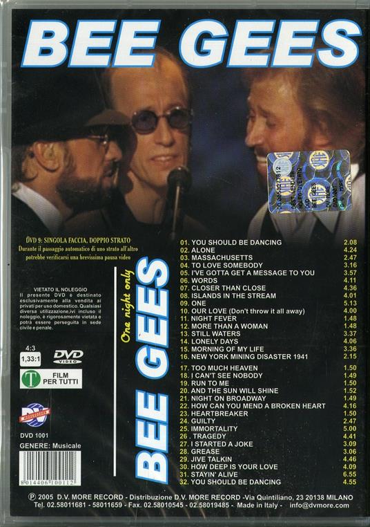 One Night Only (DVD) - DVD di Bee Gees - 2