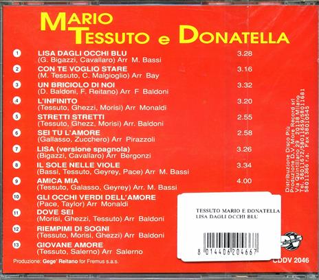 Lisa Dagli Occhi Blu - CD Audio di Mario Tessuto,Donatella - 2