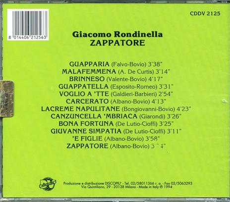 Zappatore - CD Audio di Giacomo Rondinella - 2